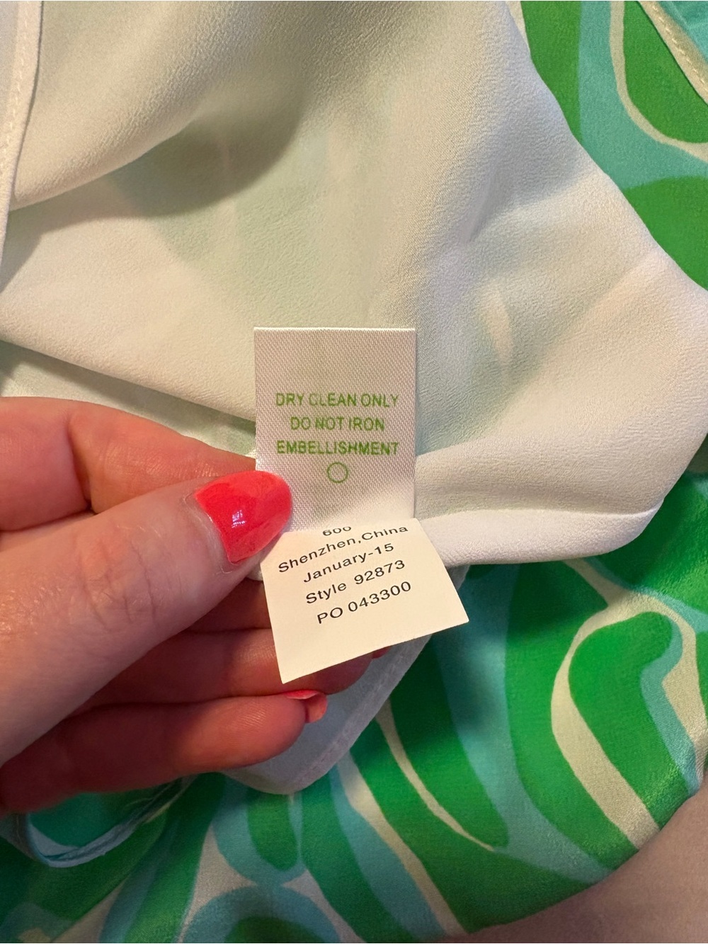 Lilly Pulitzer “Finders Keepers” Maisy Slip Dress Green and Aqua Swirl 100% Silk - Picture 8 of 8